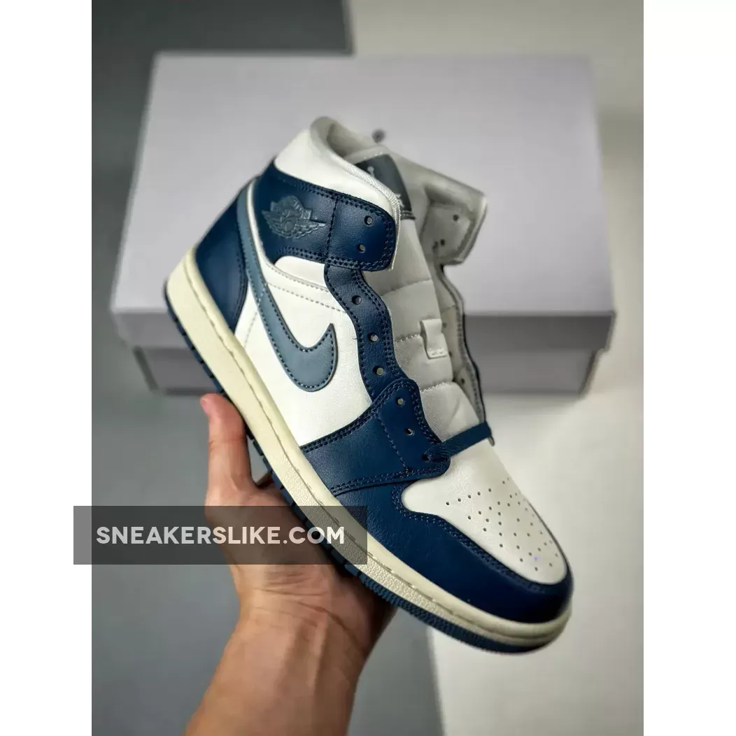 Air Jordan 1 Mid French Blue Blue Nike Mid BQ6472-414