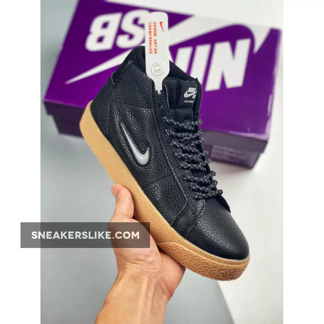 Nike SB Blazer Mid Black/Gum Light Brown/White CU5283-001 Online