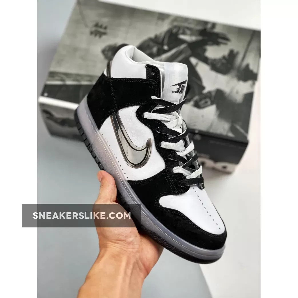 Slam Jam x Nike Dunk High Black White nike slam dunk