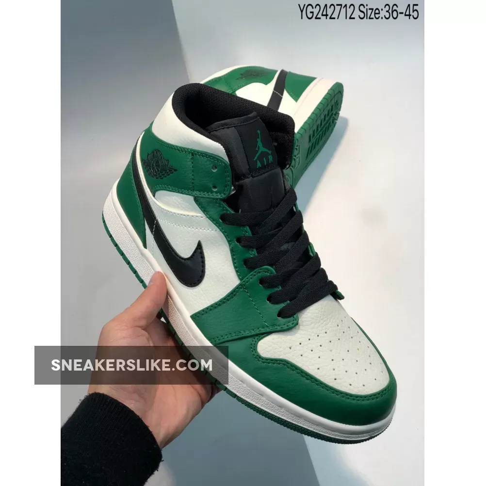 Jordan 1 Mid SE Green Black 852542-301 #air jordan 1 mid se pine