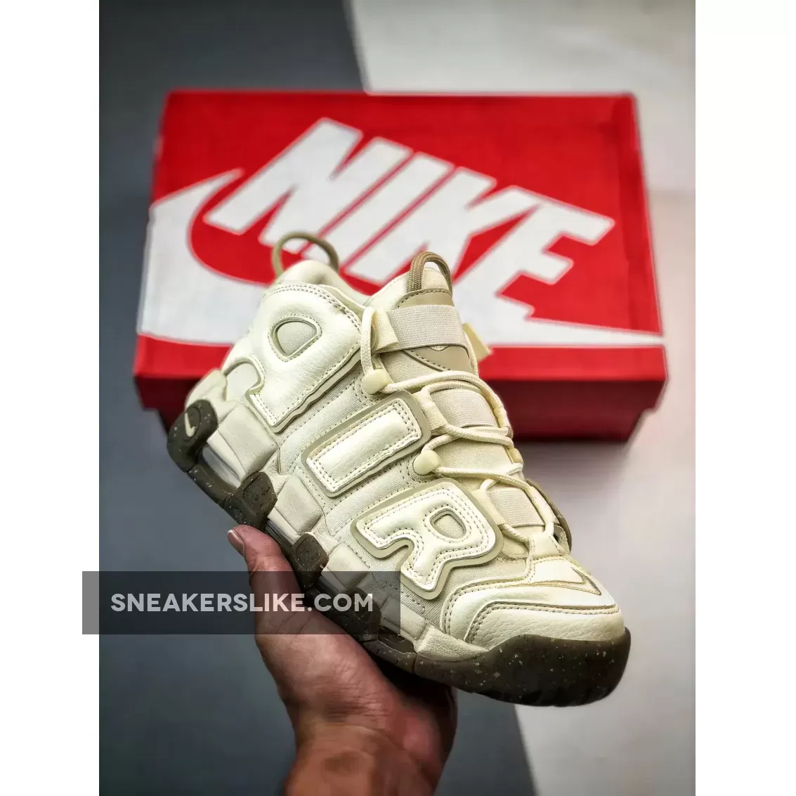 Nike Air More Uptempo Coconut Milk/Team Gold-Gum Uptempo Wcrd