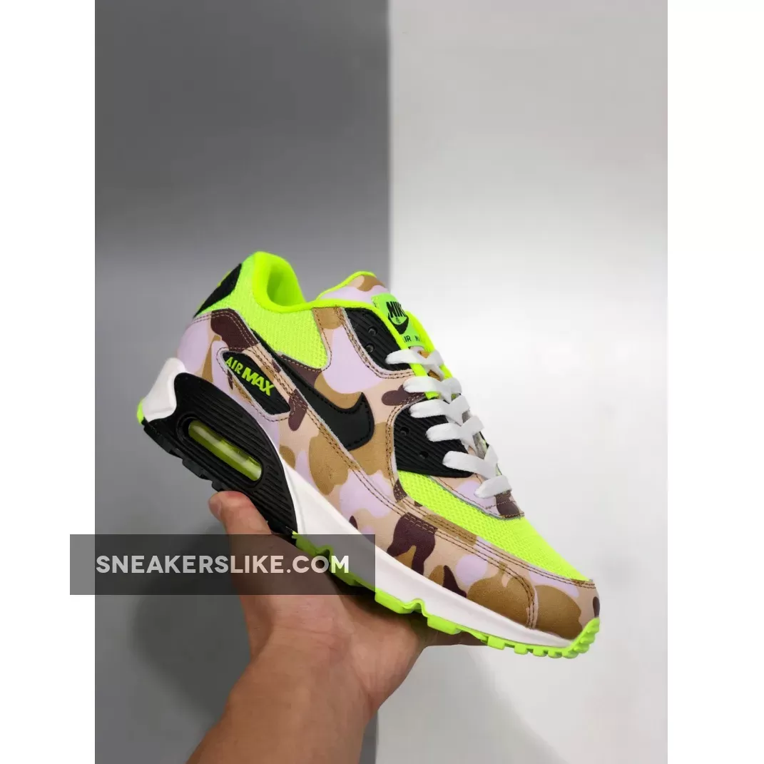 Nike Air Max 90 Volt Duck Camo CW4039-300 - green camouflage nike air max