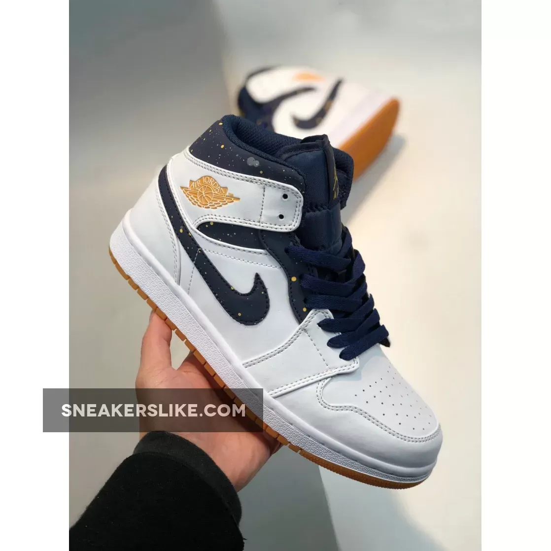 Air Jordan 1 Mid 'Jeter' Sail Bronze College Navy - air jordan 1 mid jeter