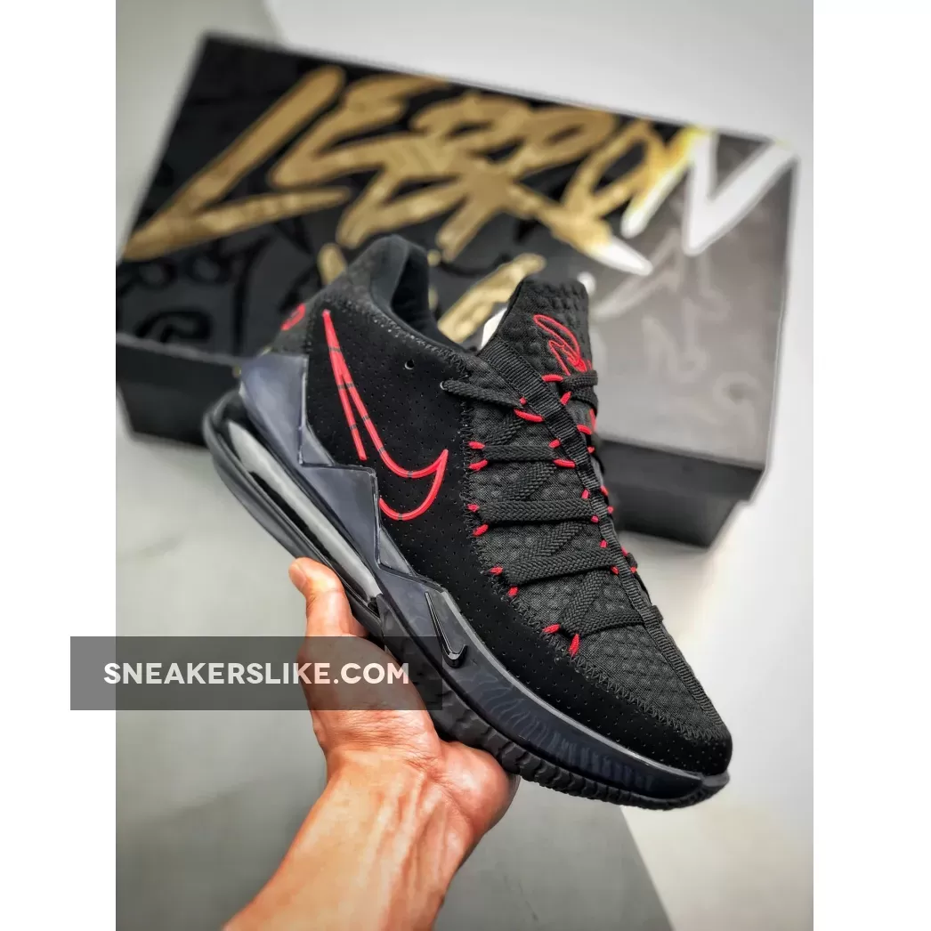 Nike LeBron 17 Low 'Bred' Black/University Red-Dark Grey CD5007-001 New Releases