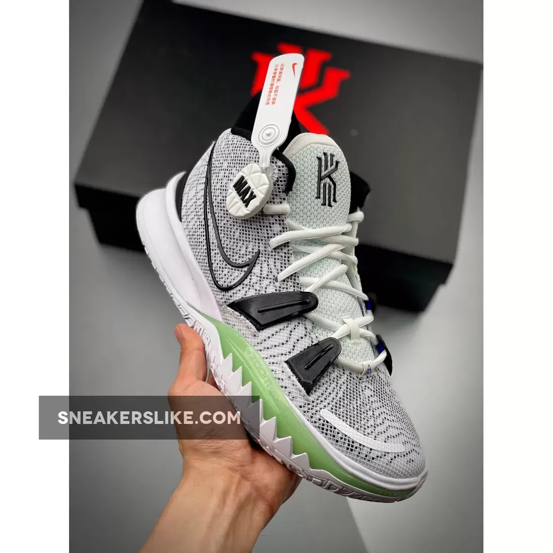 Nike Kyrie 7 'Hip-Hop' White/Black-Glow-Hyper Royal CQ9327-100 / nike kyrie 7 brooklyn beats