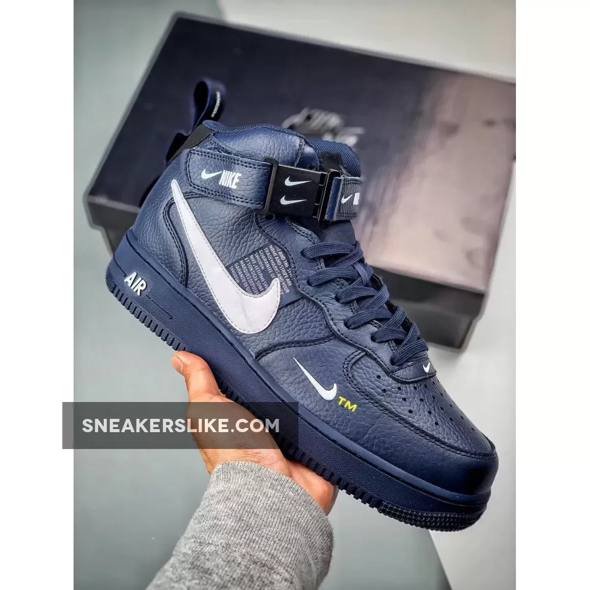 Nike Air Force 1 Mid Utility Obsidian/White-Black-Tour Yellow