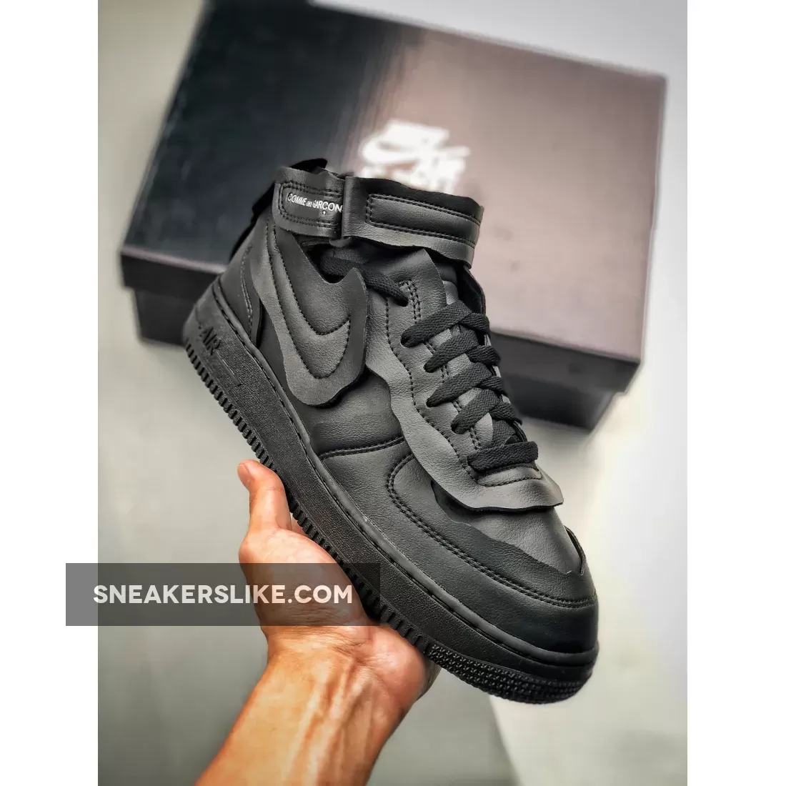 Comme Des Garçons X Nike Air Force 1 Mid Black Restock