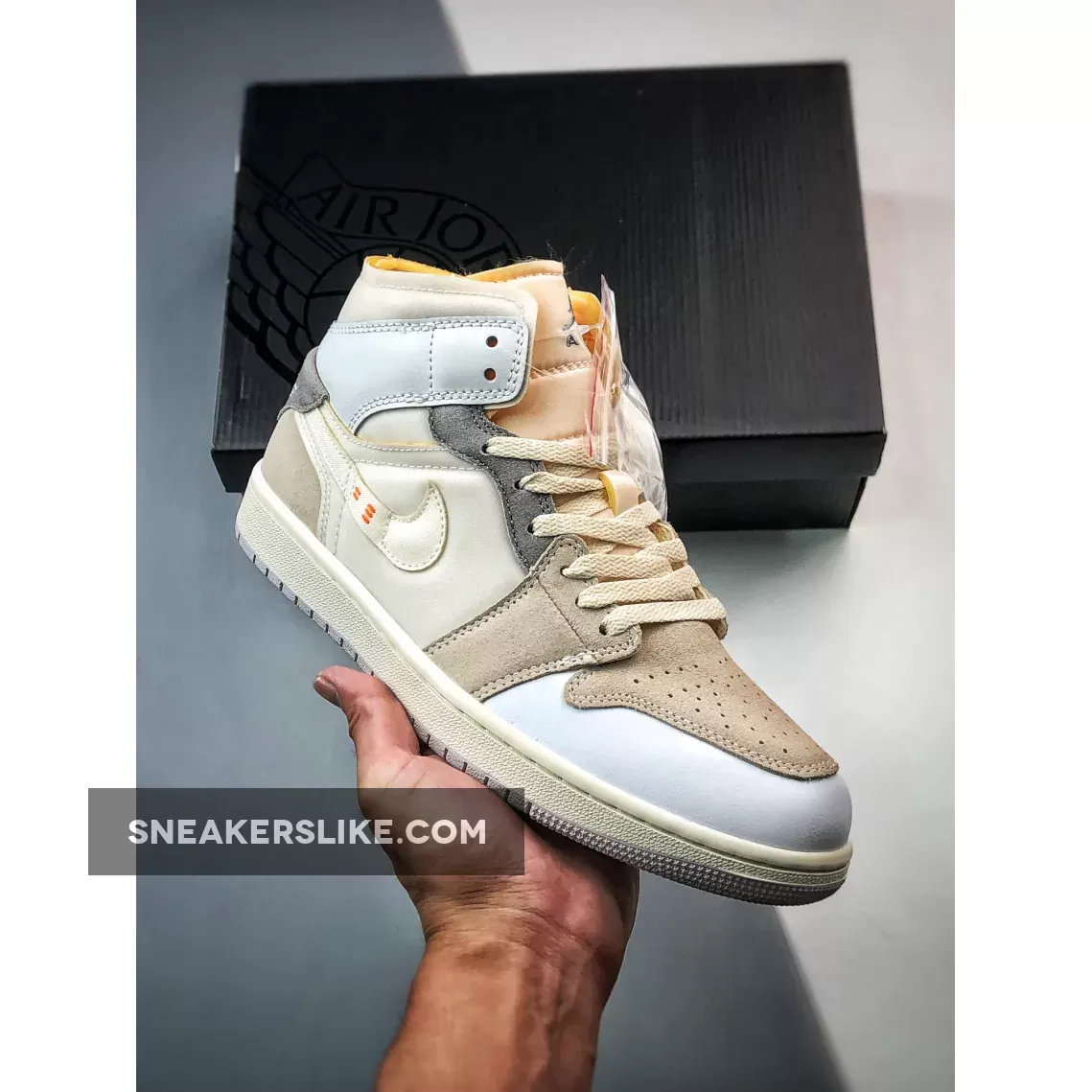 Air Jordan 1 Mid Craft 'Inside Out' White/Neutral Grey DM9652-100 Jordan 1 Inside Out Review