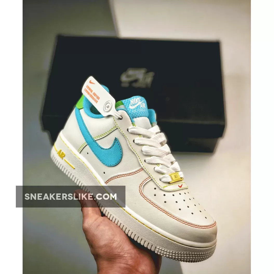 Nike Air Force 1 Low Rainbow Stitch White FJ4614-100 New Releases