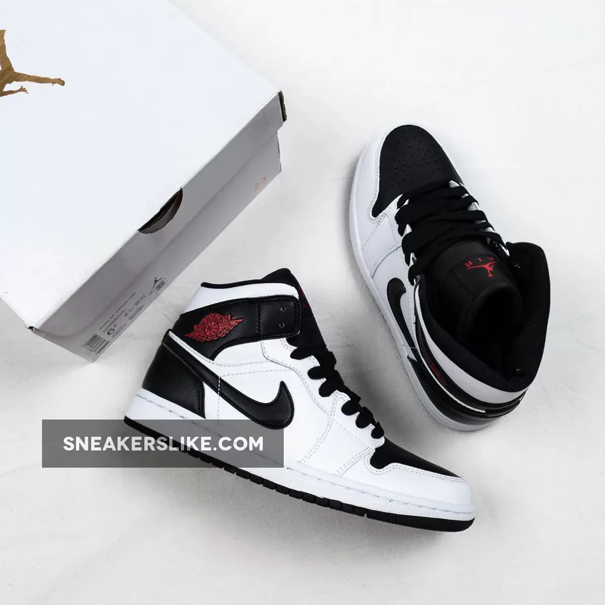 Air Jordan 1 Mid 'Chicago Bulls' White/Black-Red air jordan 1 mid chicago bulls