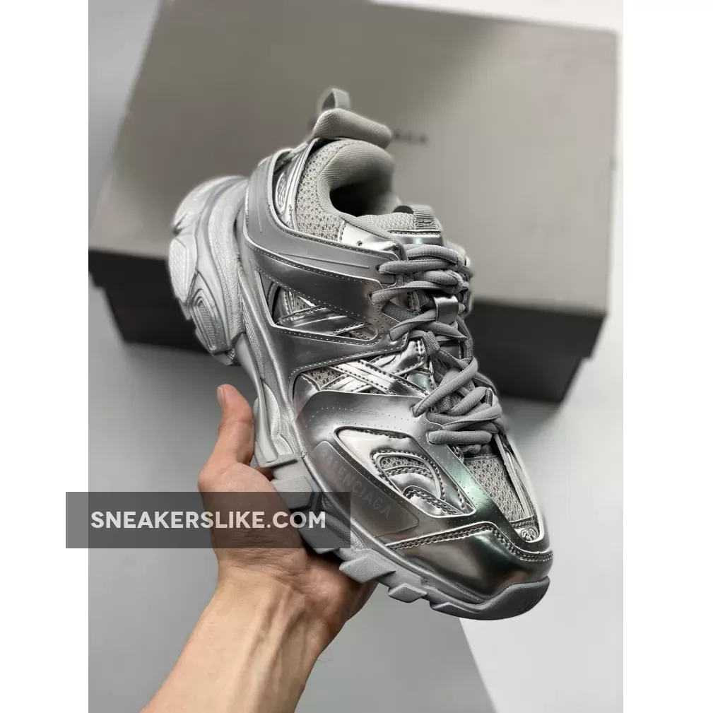 Balenciaga Track Sneaker Metallic Silver / silver balenciaga track sneakers