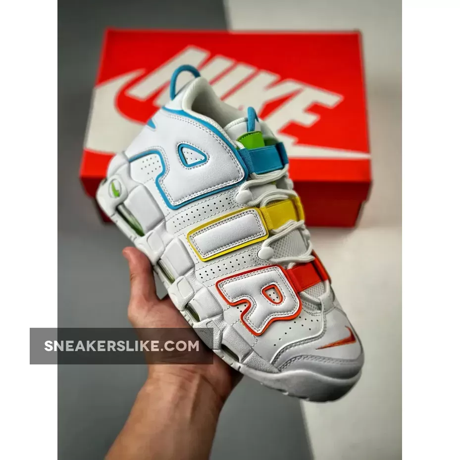 Nike Air More Uptempo White Multi , Nike Air 2020 White Rainbow FJ4624-100