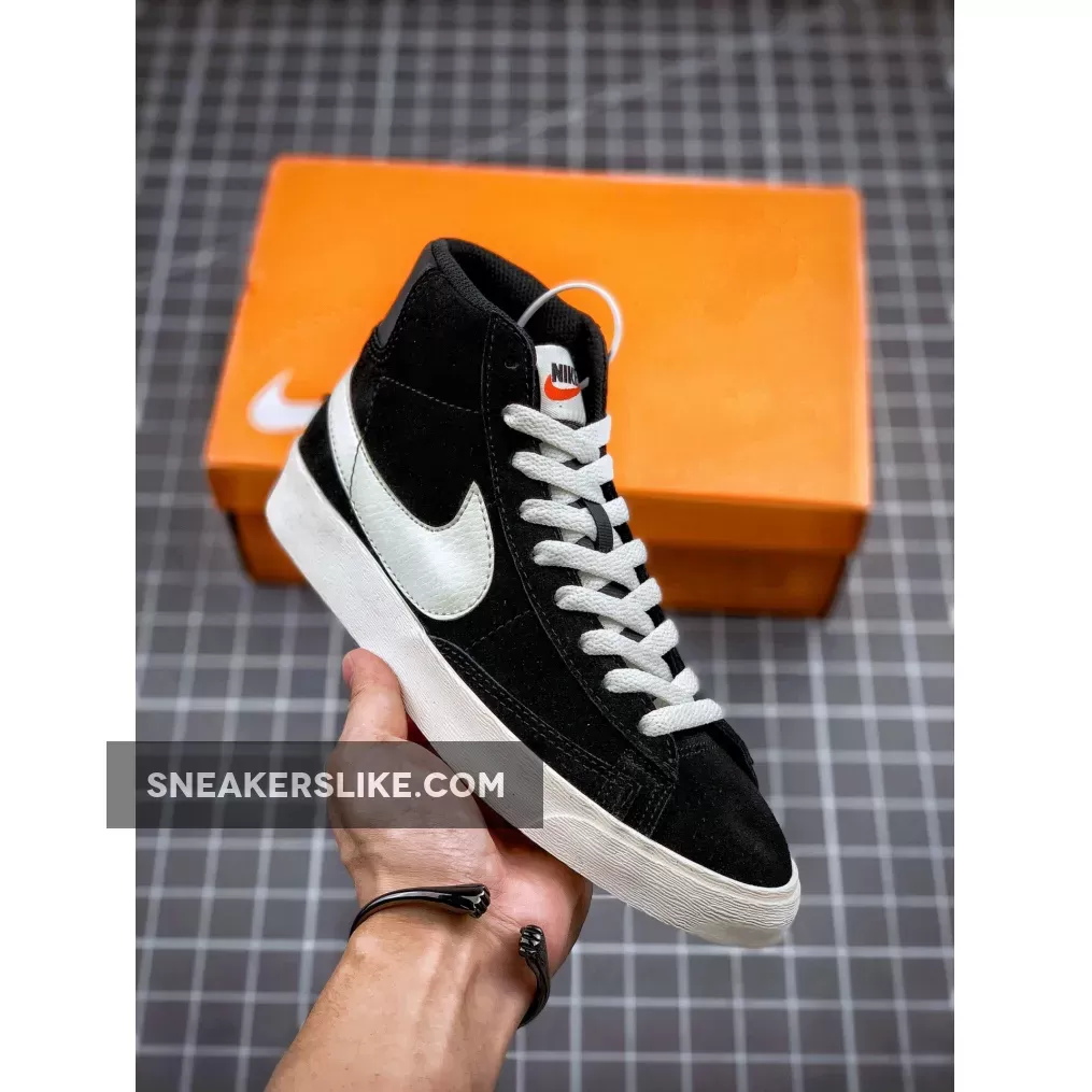 Nike SB Blazer Mid Black/Platinum Tint-Summit White AV9376-001 Restock