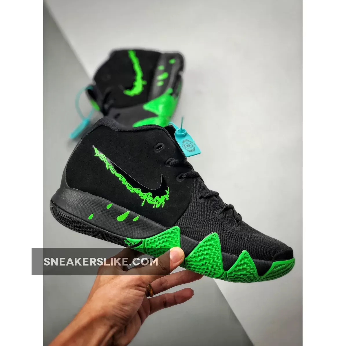 Nike Kyrie 4 'Halloween' Black/Rage Green 943806-012 / kyrie 4 black and green