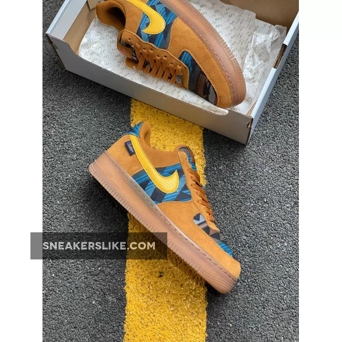 Nike Air Force 1 'N7″ Gold Suede/Dark Sulfur #af1 dark sulfur