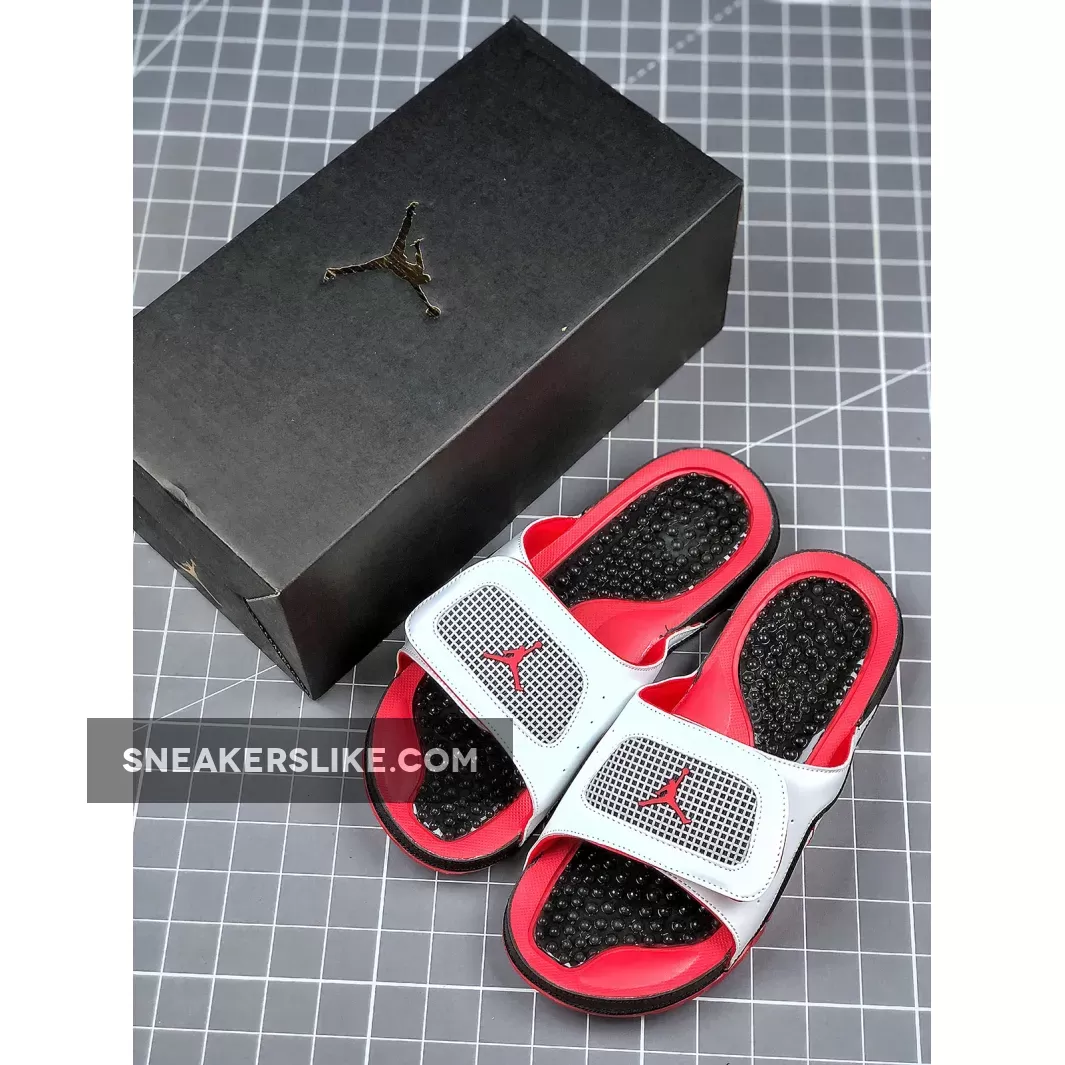 Air Jordan Hydro 13 White Red Black Outlet