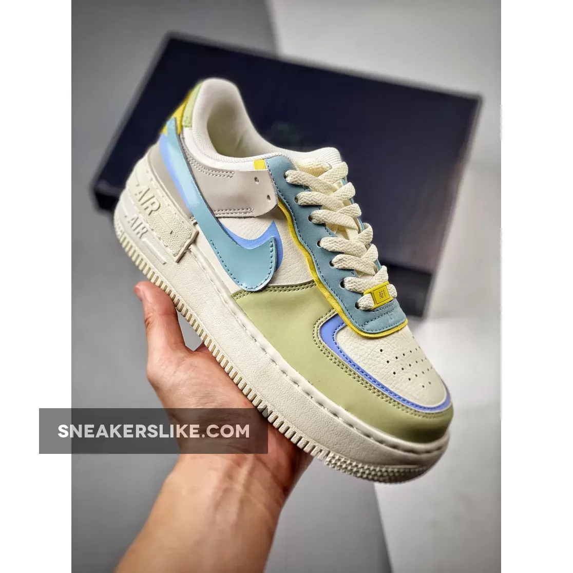 Nike Air Force 1 Shadow Sail/Ocean Cube-Light Marine-Olive Aura / air force 1 shadow trainers sail ocean cube light marine