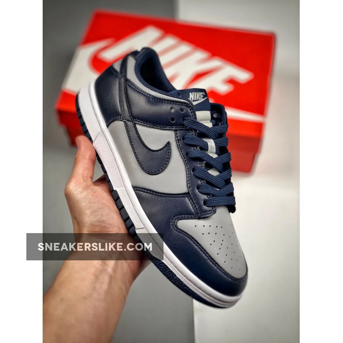 Nike Dunk Low 'Georgetown' Wolf Grey/Obsidian/Total Orange 'orange and grey dunks'