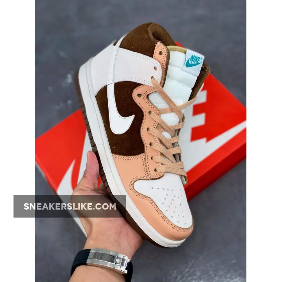 Nike Dunk High Sail/Khaki-Light Chocolate Online