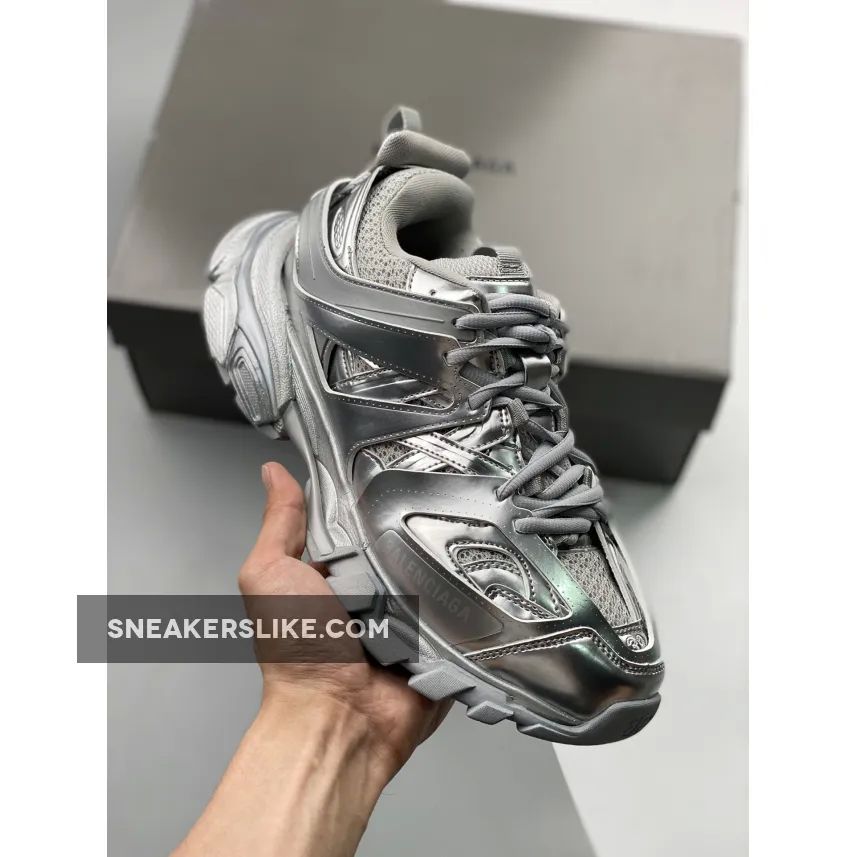 Balenciaga Track Sneaker Metallic Silver Online