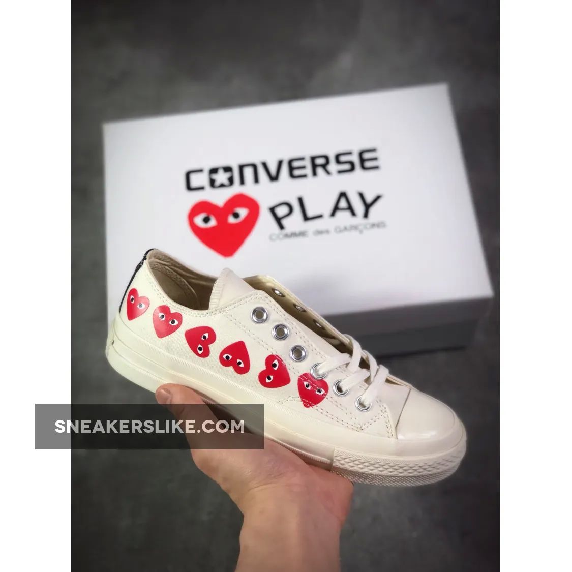 CDG Play X Converse Chuck Taylor All Star Low 2018 White Online