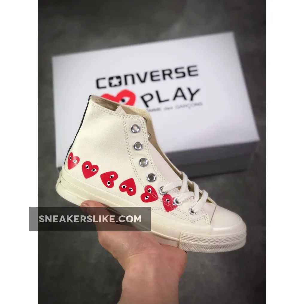 CDG Play x Converse Chuck Taylor All Star Hi 2018 White 'chuck taylor play'