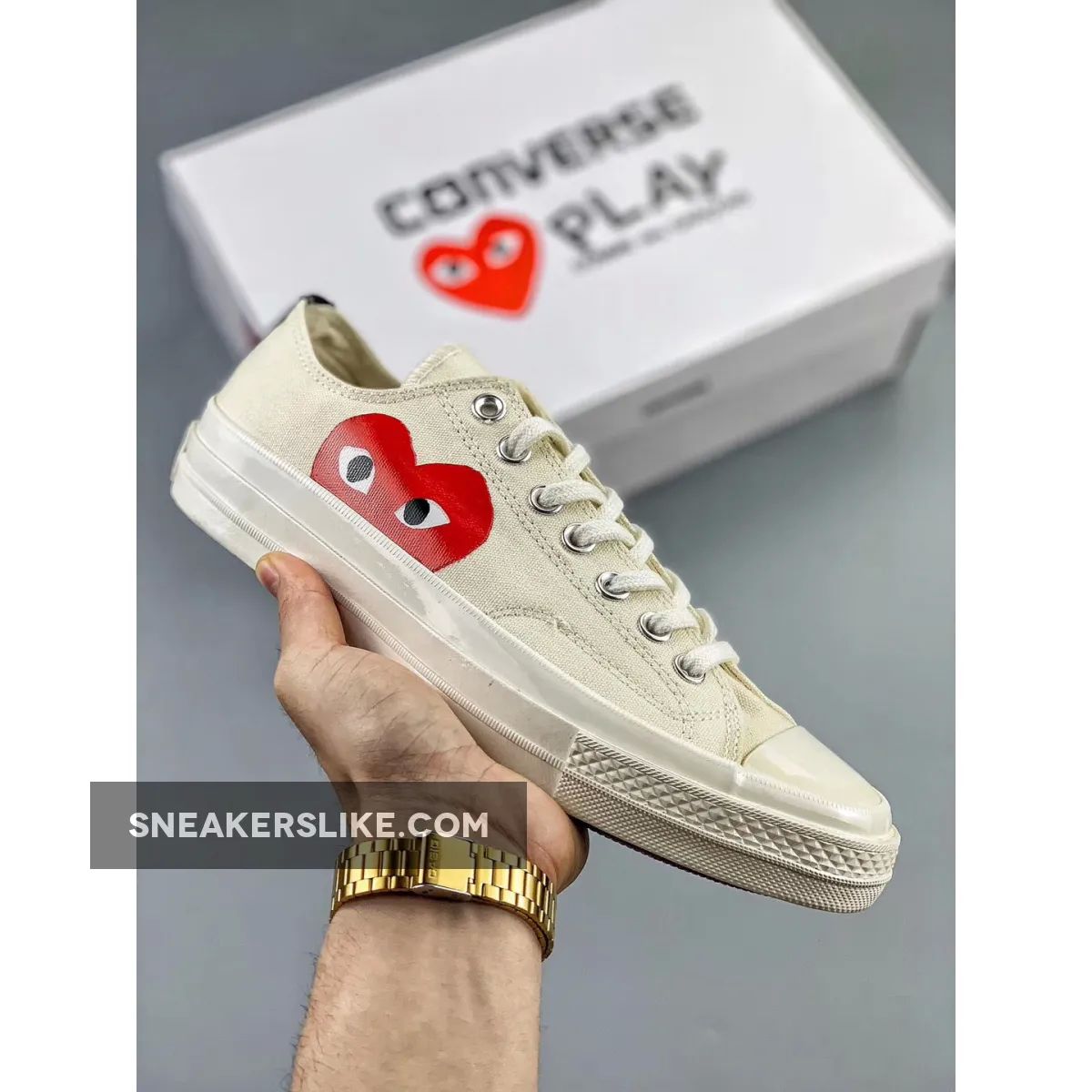 CDG Play X Converse Chuck Taylor All Star 70 Low White Online