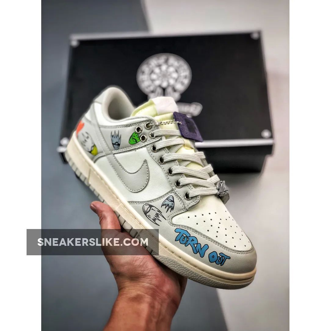 Custom Nike Dunk Low Light Bone White Online