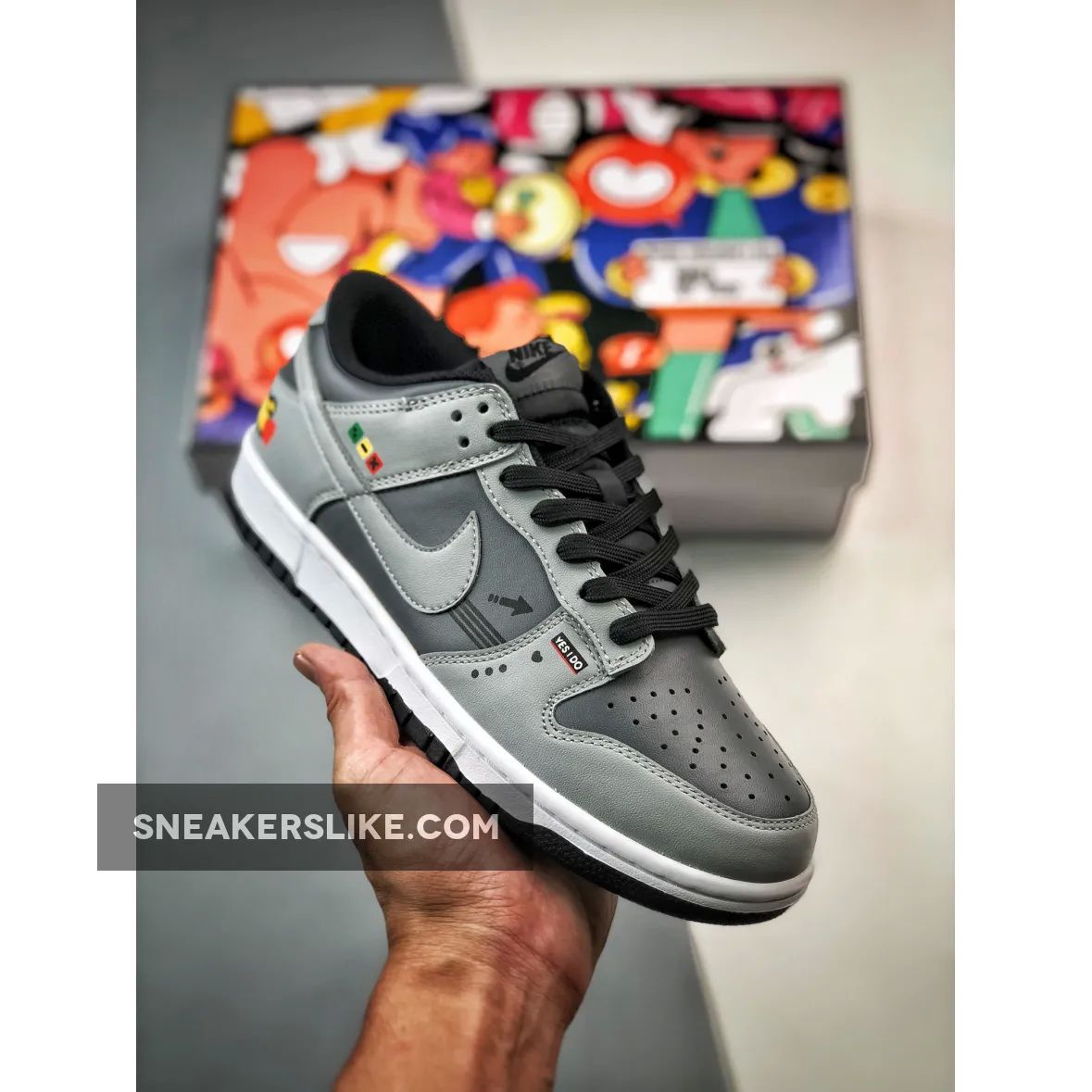 Custom Nike Dunk Low Drak Grey Black Online