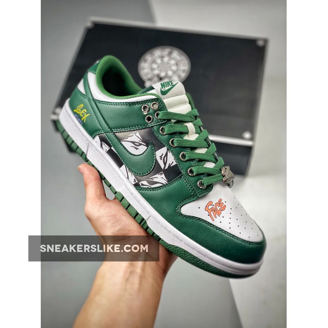 Custom Nike Dunk Low Michigan State White/Team Green 1668174050 New Releases