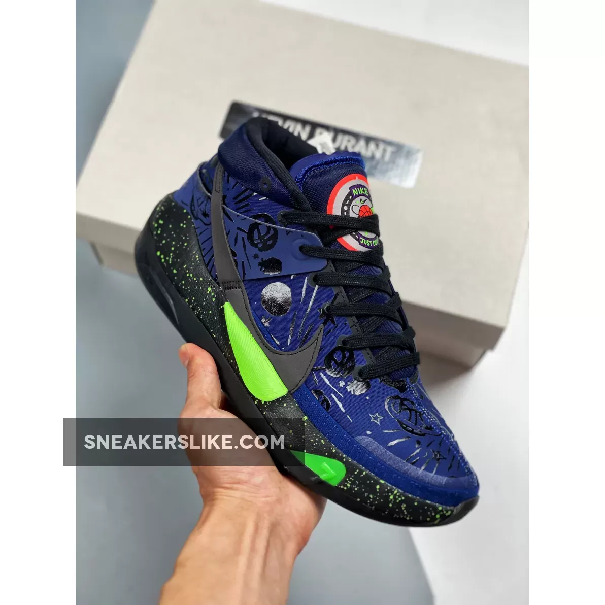 Nike KD 13 'The Planet of Hoops' Midnight Navy/Black-Electric Green - kevin durant black planet