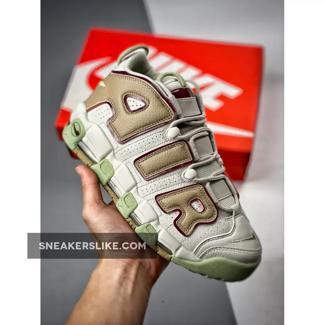 Nike Air More Uptempo Tan Mint Green #alligator nikes