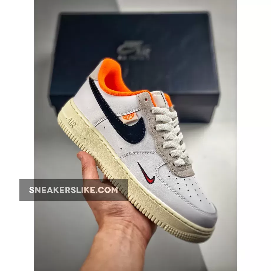 Nike Air Force 1 Low Hoops White Orange DX3357-100 Af1 Hoops