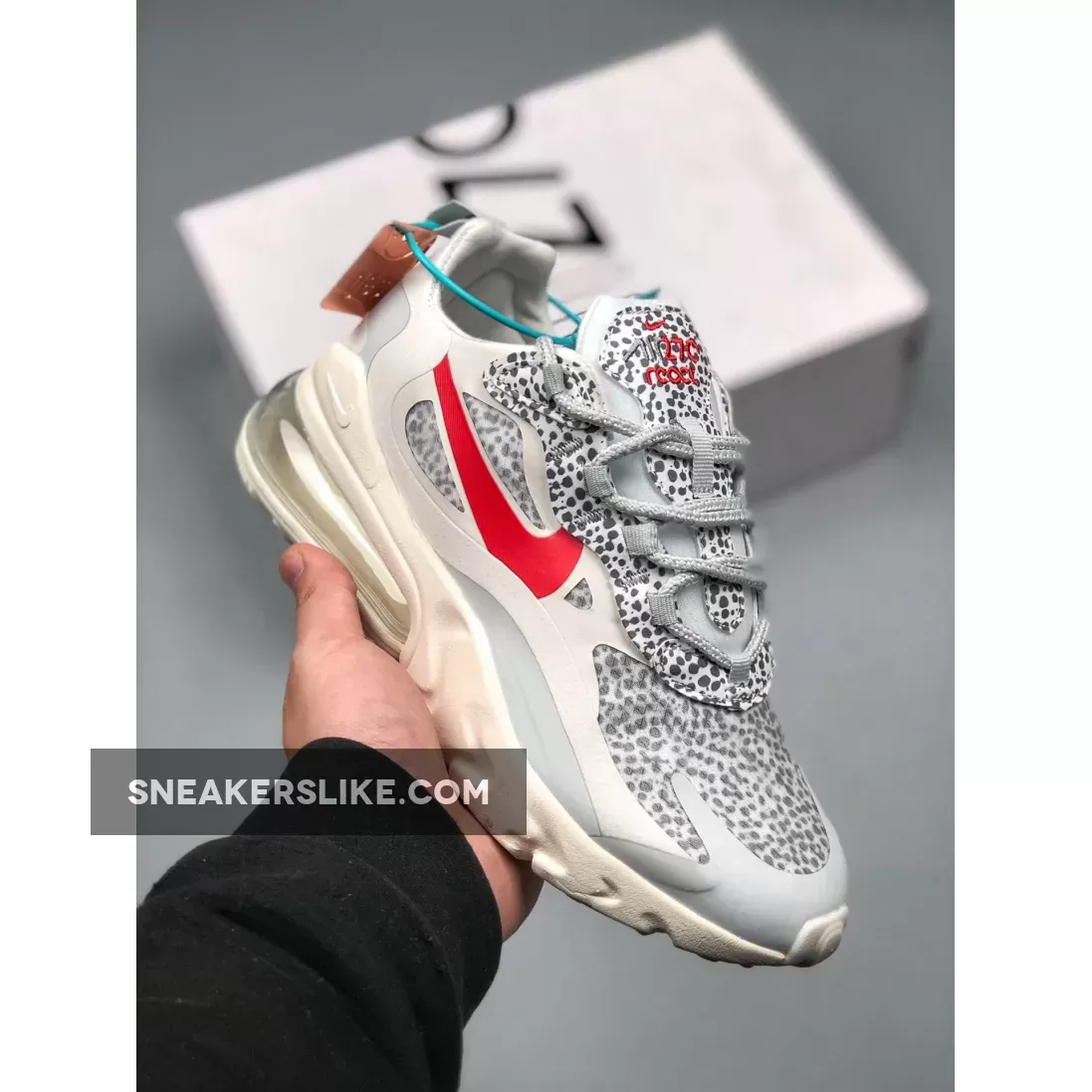 Nike WMNS Air Max 270 React 'Safari' White Red Grey CT2535-001 Online