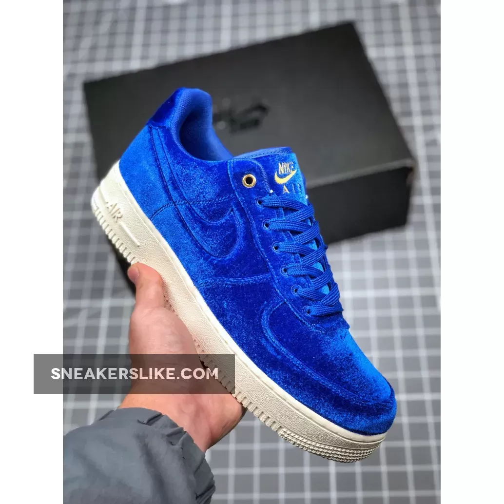 Nike Air Force 1 Low Premium Blue Void/Sail-Metallic Gold AT4144-400 New Releases