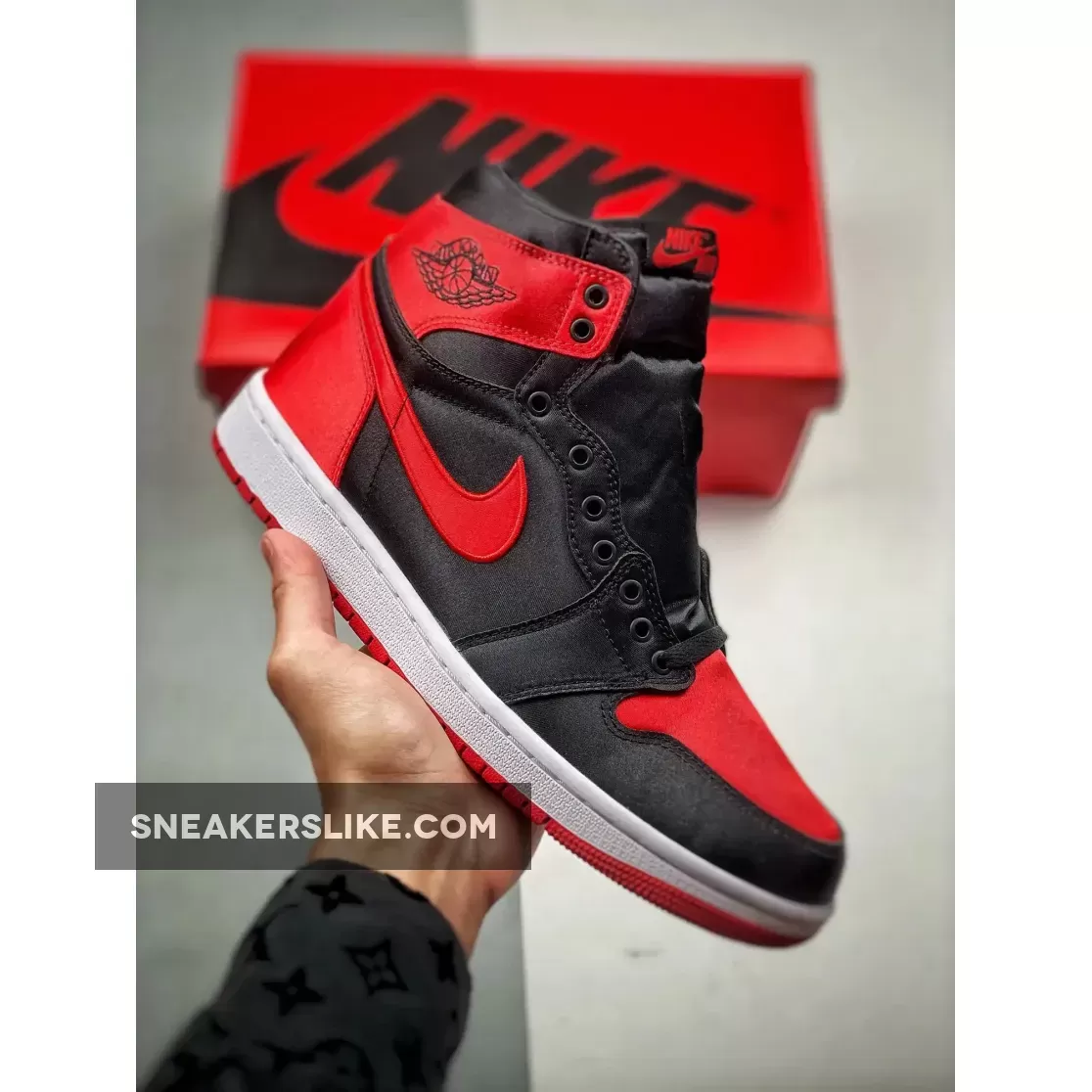 Air Jordan 1 High OG 'Satin Bred' Black/Red/White - Air Jordan Satin Bred FD4810-061