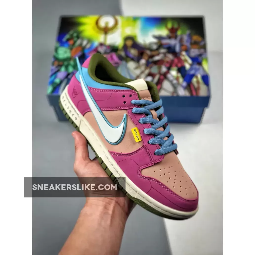 Saint Seiya x Nike Dunk Low Purple Brown Blue Green