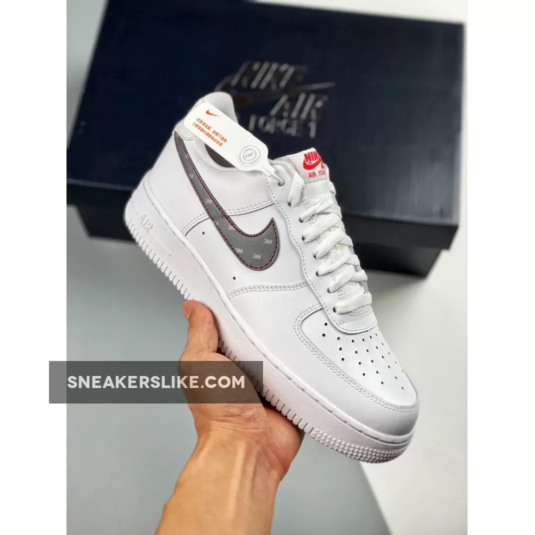 3M x Nike Air Force 1 White Reflective Logo CT2296-100 air force 1 3m swoosh