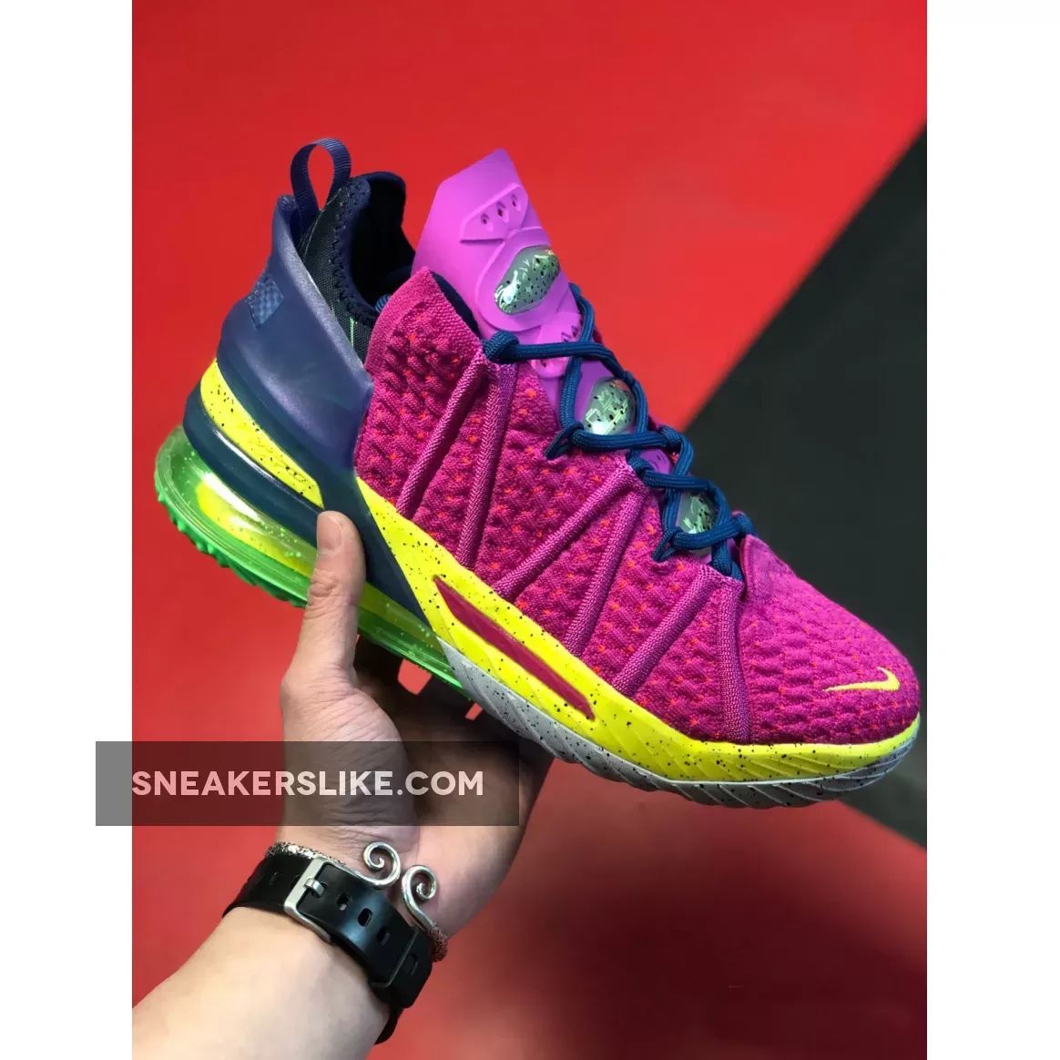 Nike LeBron 18 'Los Angeles By Night' Pink Prime/Multicolor pink lebron 18