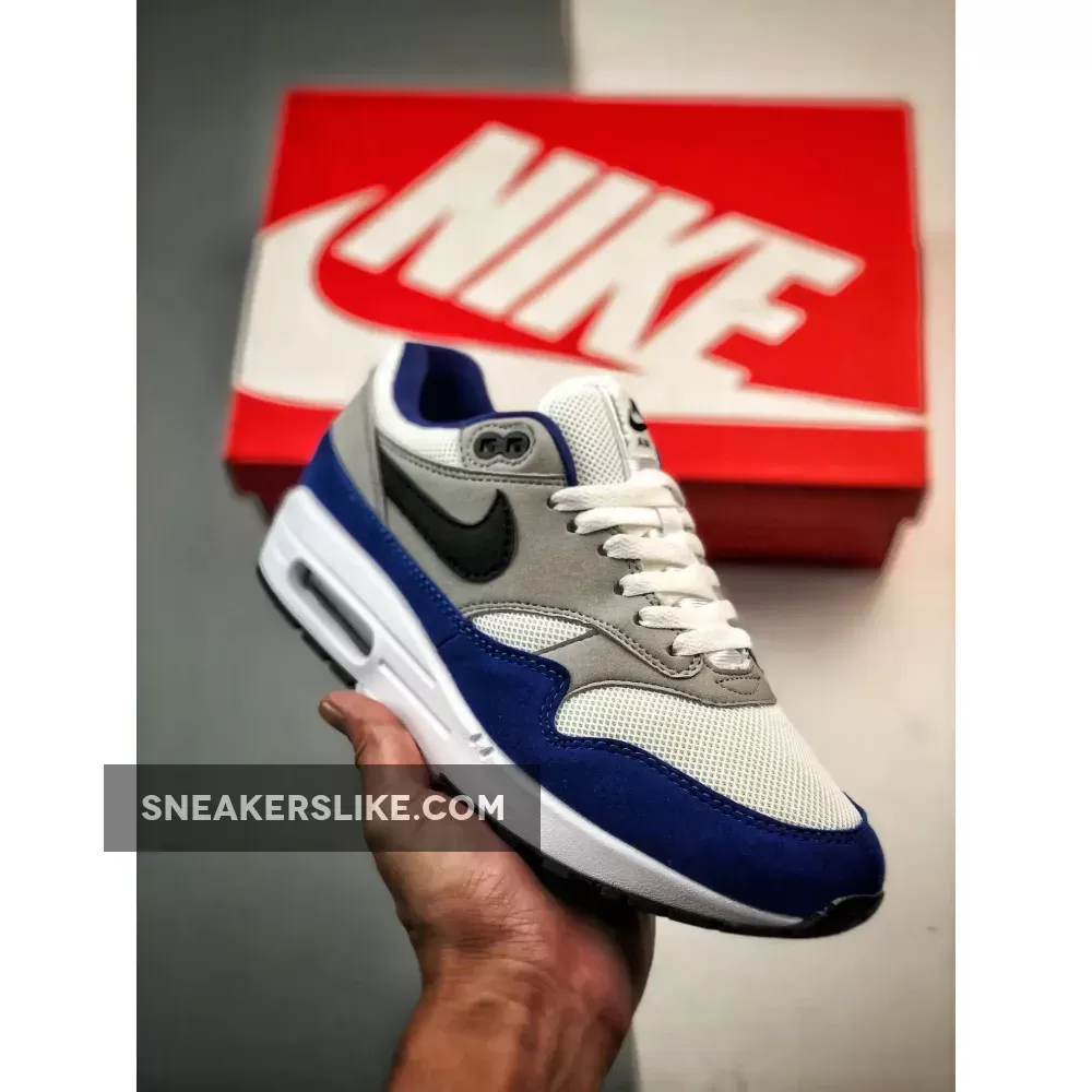 Nike Air Max 1 White/Black-Deep Royal Blue FD9082-100