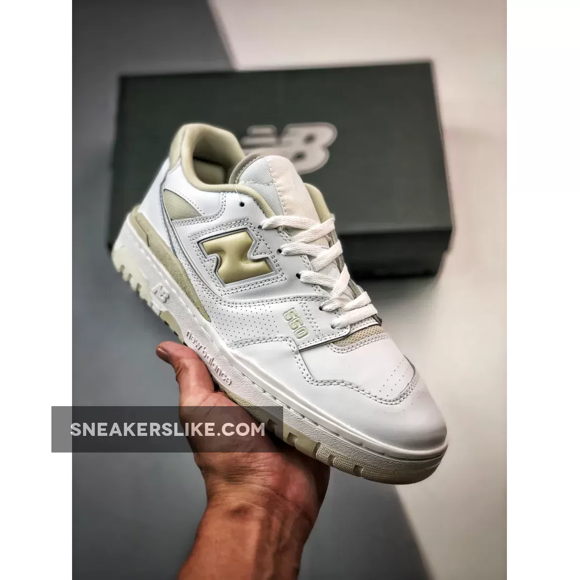 New Balance 550 White/Silver Birch New Balance 550 White Beige Women's