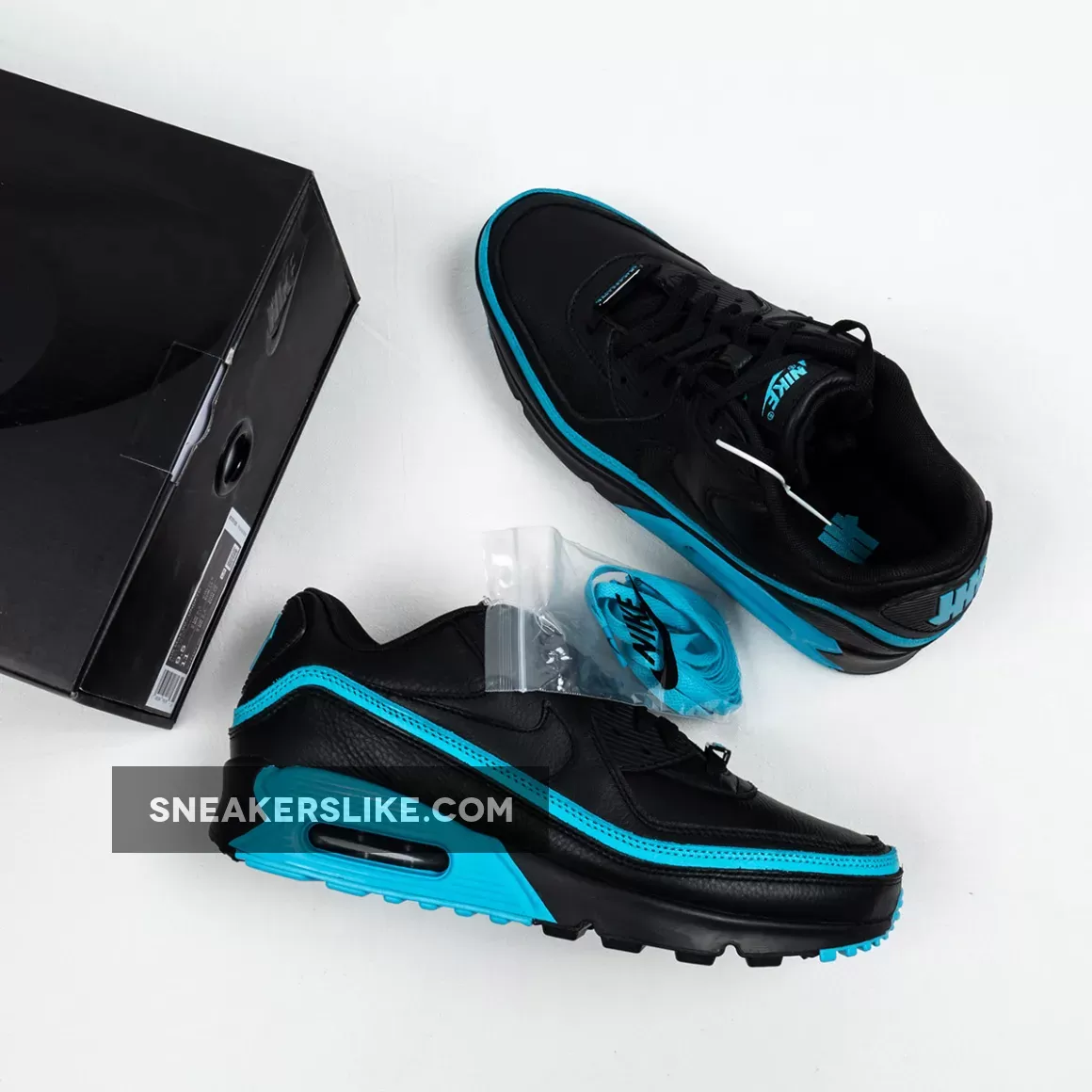 Undefeated x Nike Air Max 90 Black/Blue Fury / undefeated x air max 90 'black blue fury'