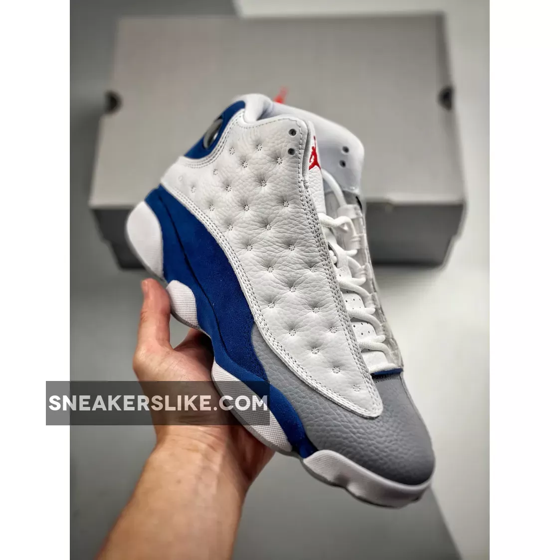 Air Jordan 13 'French Blue' White/Fire Red-French Blue-Light Steel Grey 414571-164 / jordan 4 french