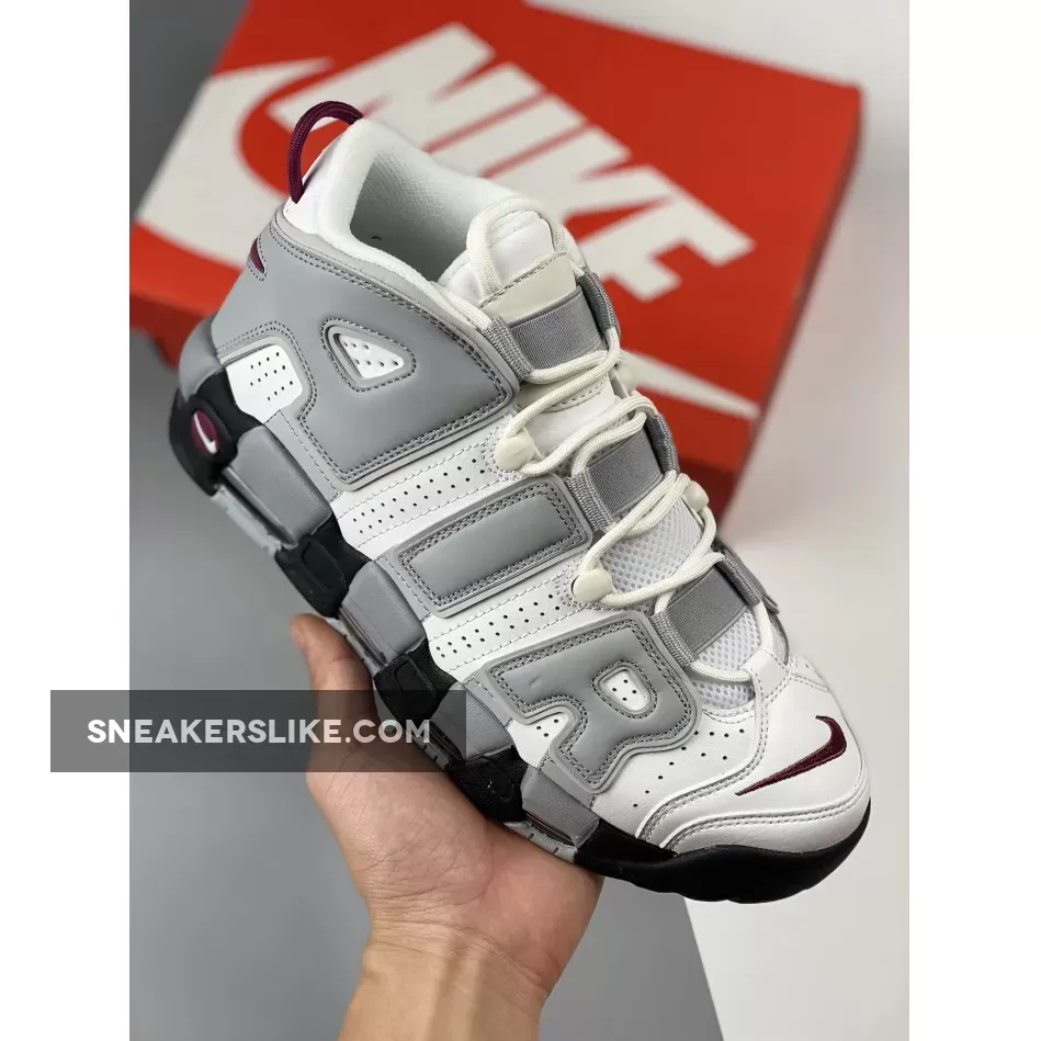 Nike Air More Uptempo White/Rosewood-Wolf Grey-Pure Platinum-Black-Clear - women's air more uptempo summit white