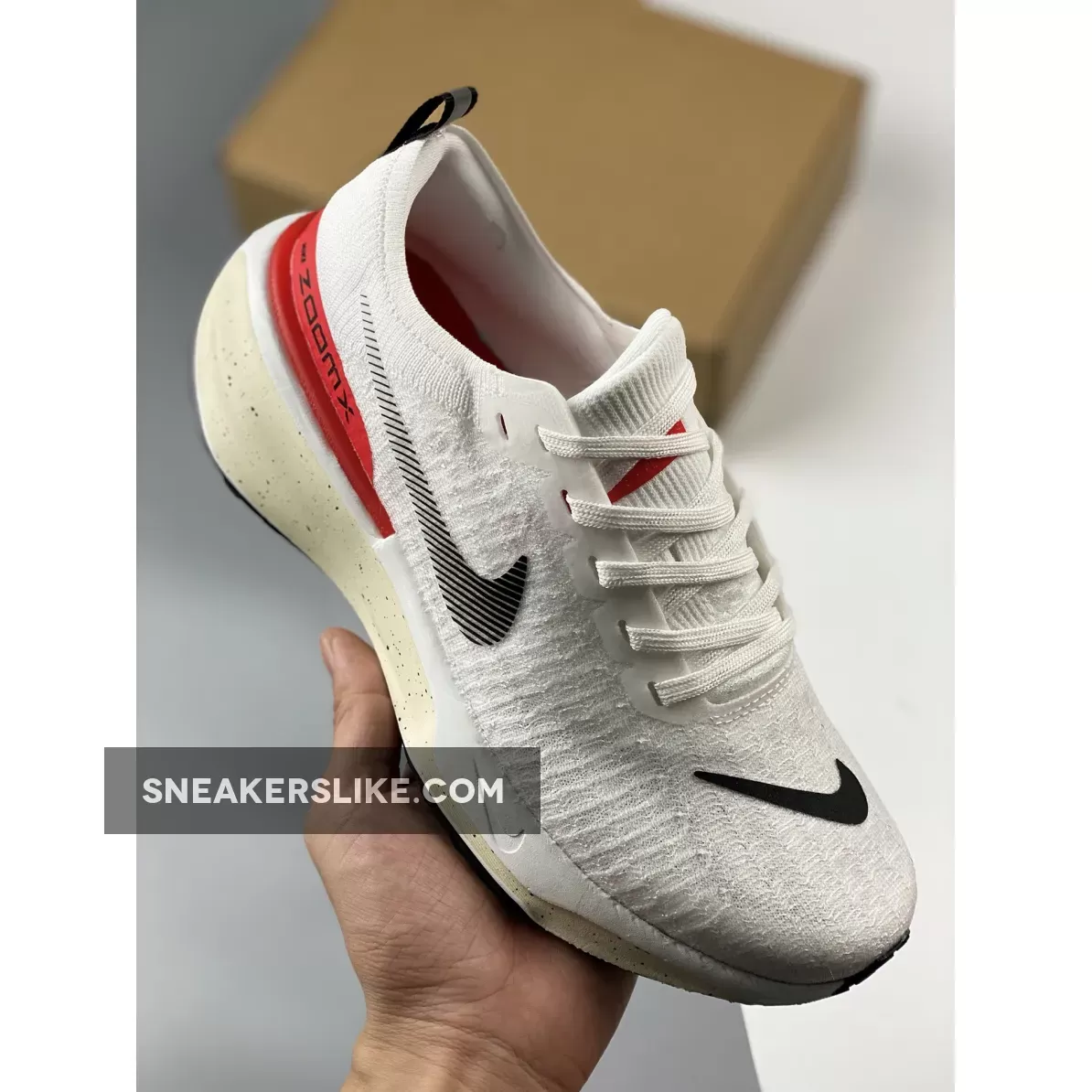 Nike ZoomX Invincible Run Flyknit 3 'White Bright Crimson' DR2615-101 New Releases