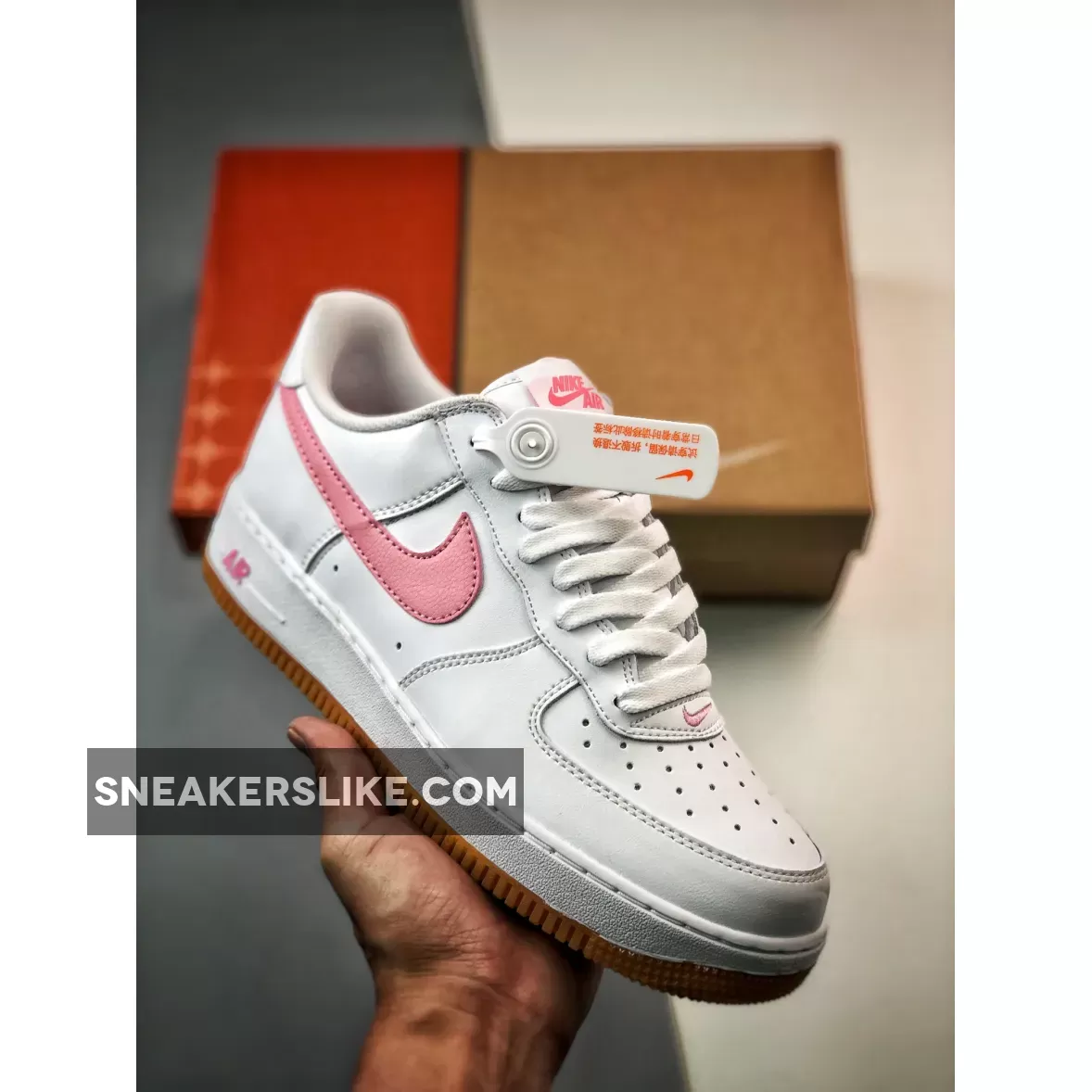 Nike Air Force 1 Low 'Since 82' White/Pink-Gum DM0576-101 / nike air force ones pink