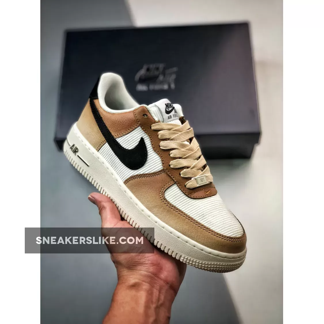 Nike Air Force 1 'Mushroom' White/Brown-Black DO6682-200 Ale Brown And Sanddrift