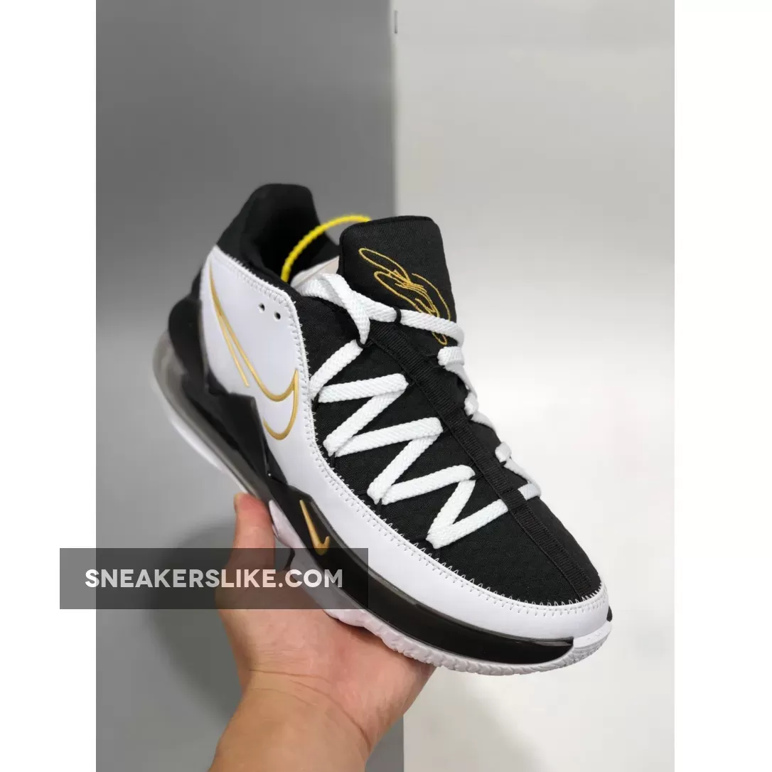 Nike LeBron 17 Low White/Metallic Gold-Black Lebron 17s Gold