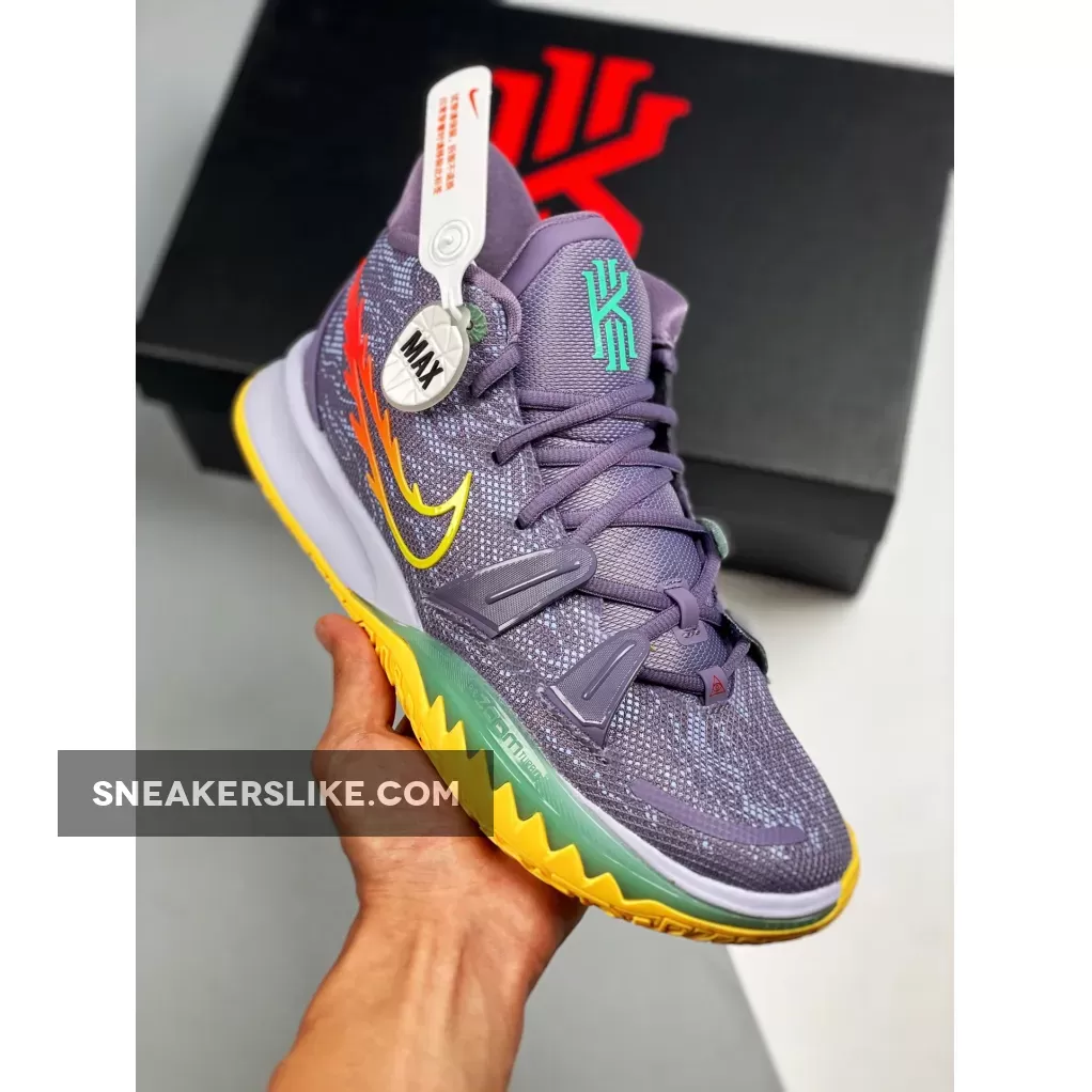 Nike Kyrie 7 Gray Yellow Basketball Shoes - kyrie 7 red