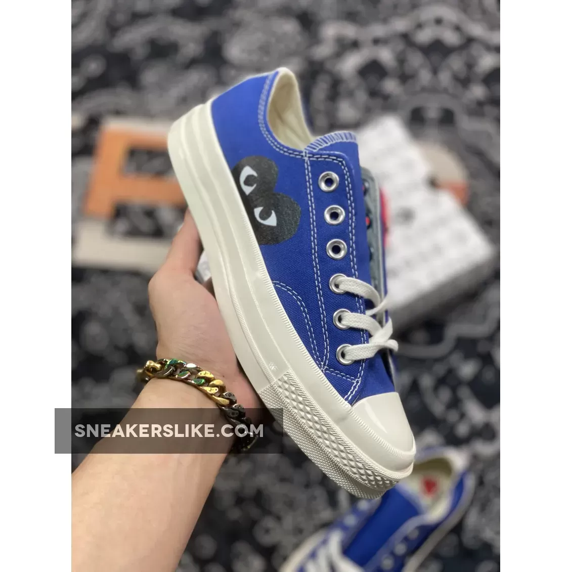 Comme des Garcons Play x Converse Chuck Taylor All Star 70 Low Blue 171848C - blue cdg